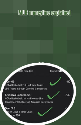 Money line total run parlay